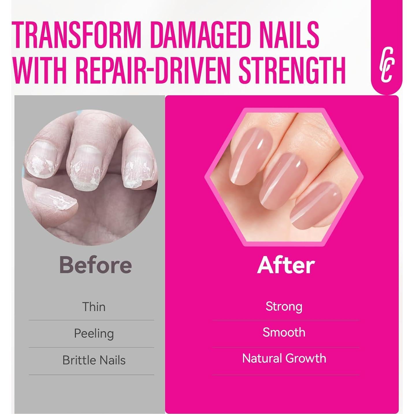 Endurecedor de Uñas 8 en 1 Durazno Polvoriento 15ml - Crecimiento y Reparación