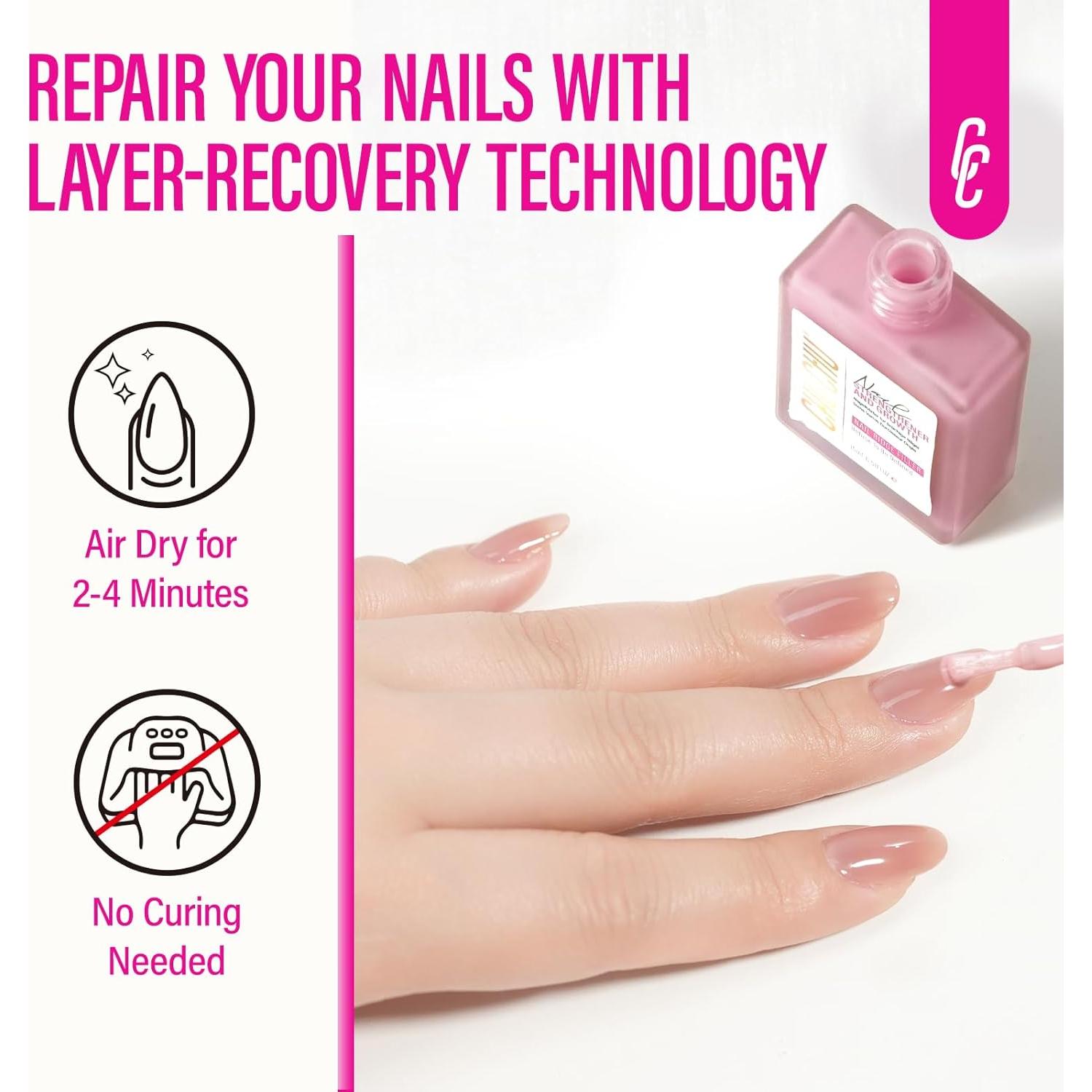 Endurecedor de Uñas 8 en 1 Durazno Polvoriento 15ml - Crecimiento y Reparación