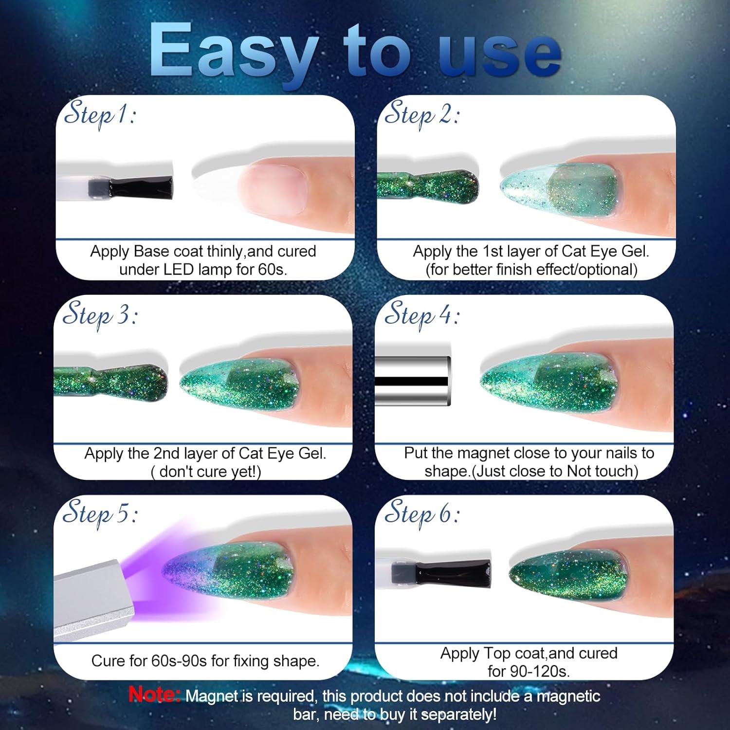 Esmalte de Uñas en Gel Ojo de Gato NXJ INFILILA 15ML Azul