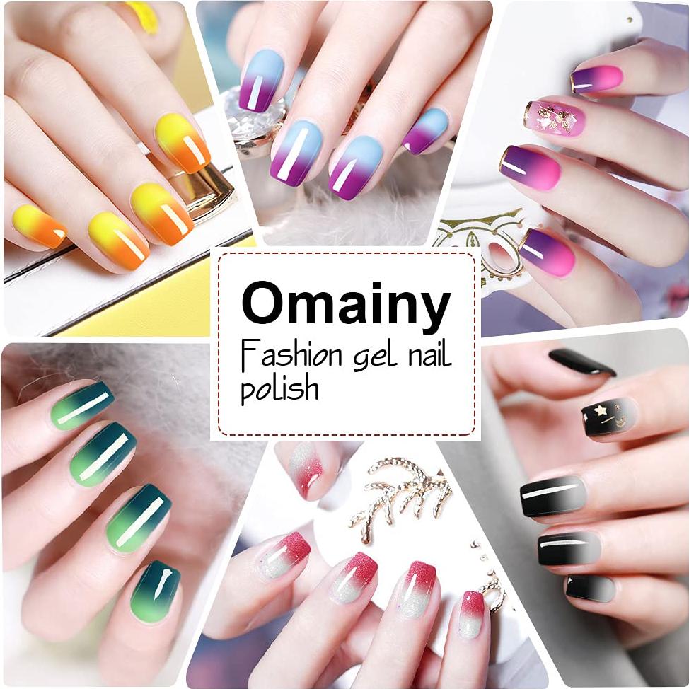 Juego de Esmalte de Uñas en Gel Omainy 8 Colores Térmicos