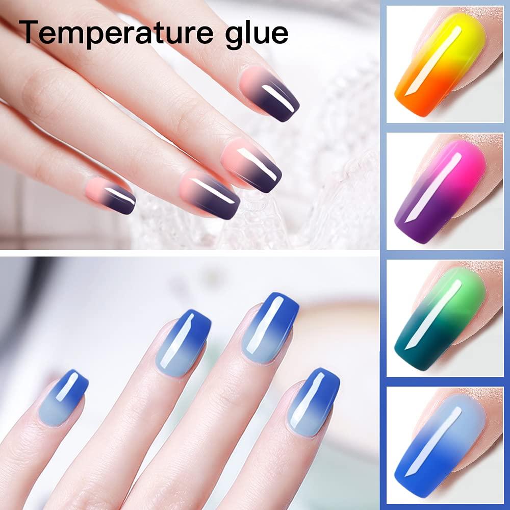 Juego de Esmalte de Uñas en Gel Omainy 8 Colores Térmicos