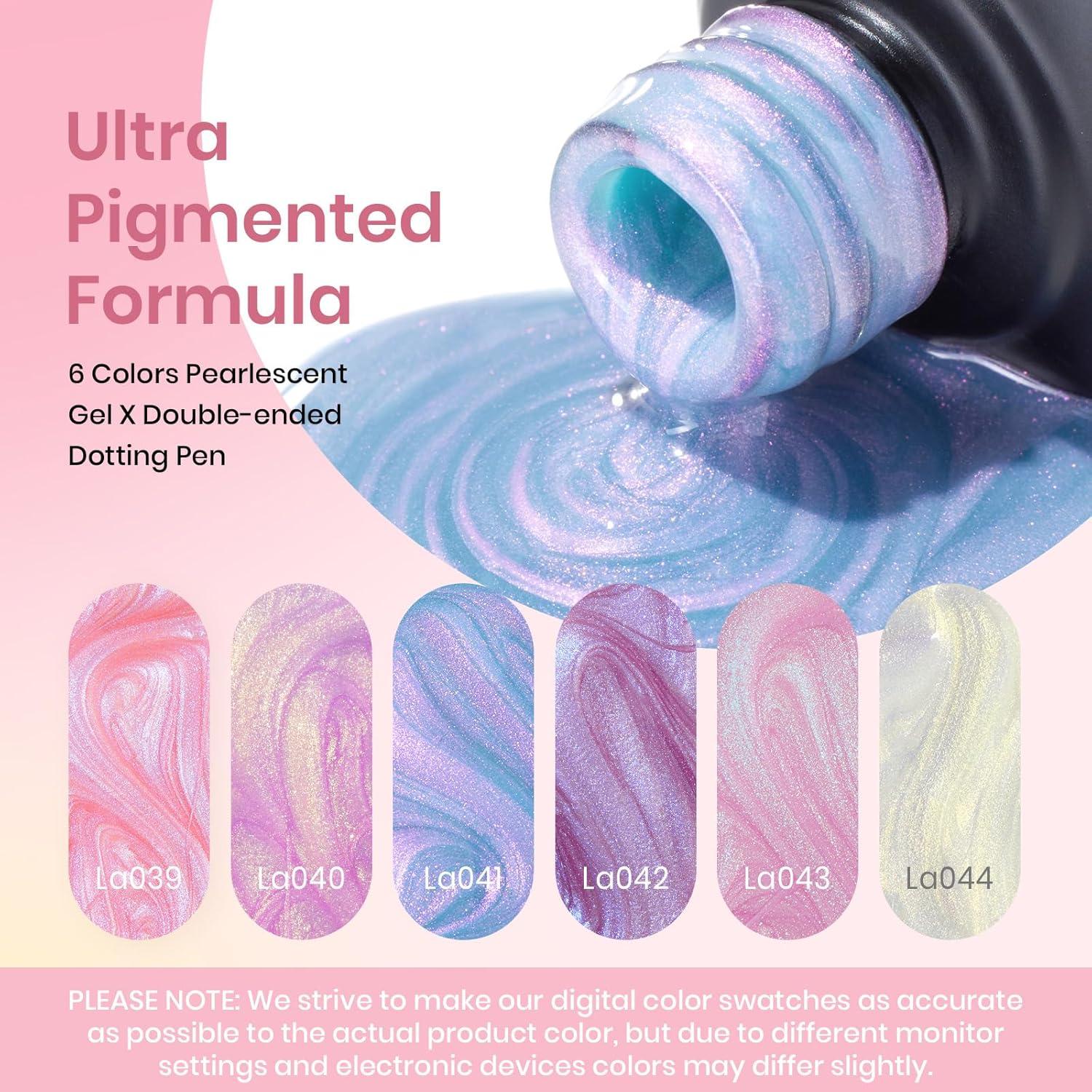 Set de Esmalte de Uñas en Gel Beetles 6 Colores Perla 7.5ml