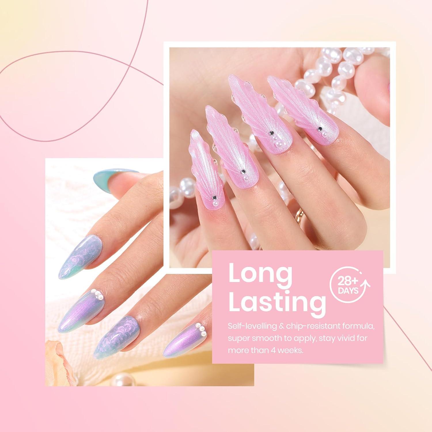 Set de Esmalte de Uñas en Gel Beetles 6 Colores Perla 7.5ml