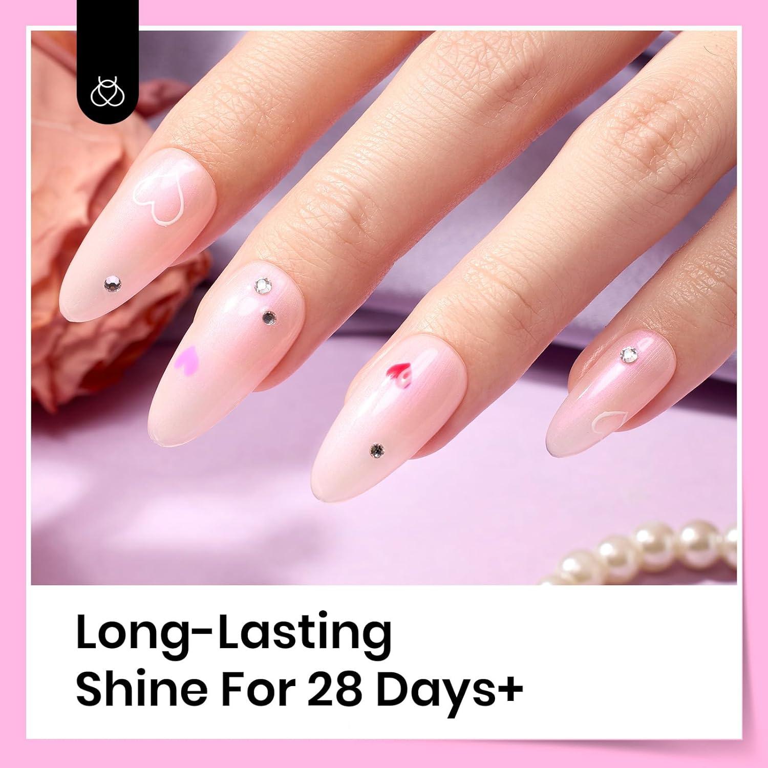 Esmalte de Uñas en Gel Beetles 2 en 1 Glitter Perlescente