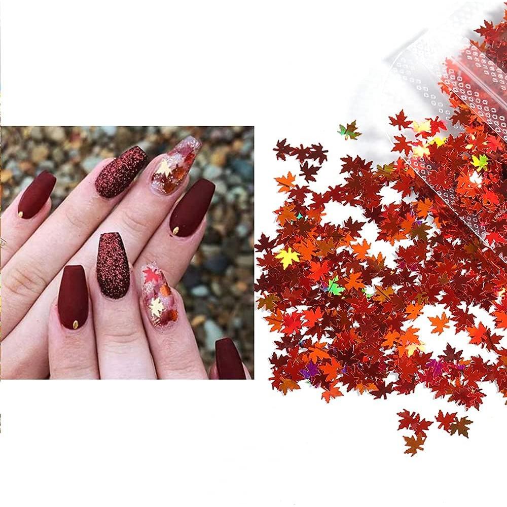 Set 5 Copos de Uñas Hojas de Arce Brillantes ASVNRES