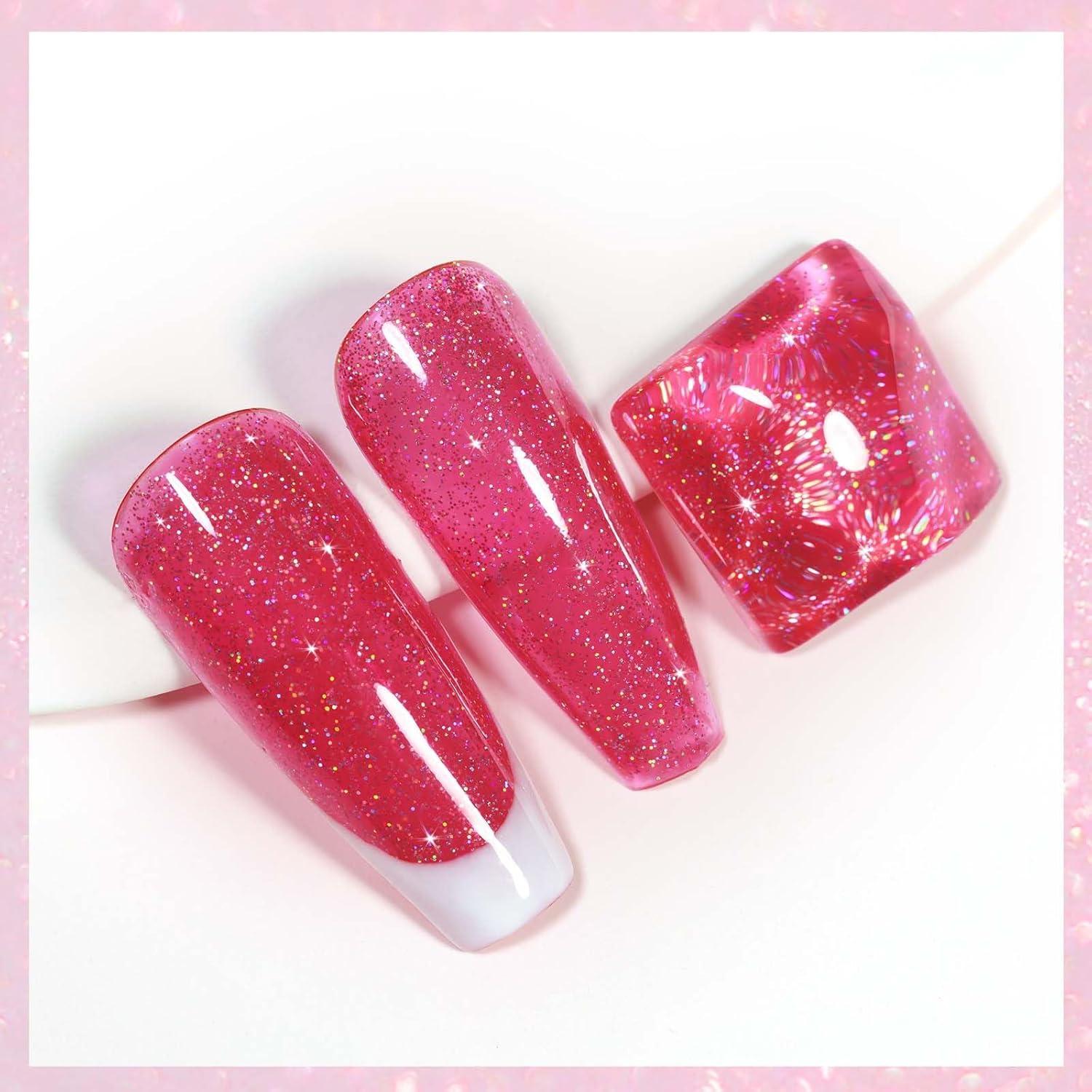 Esmalte de Uñas Rosa Brillante MIZHSE 15ml Secado Rápido