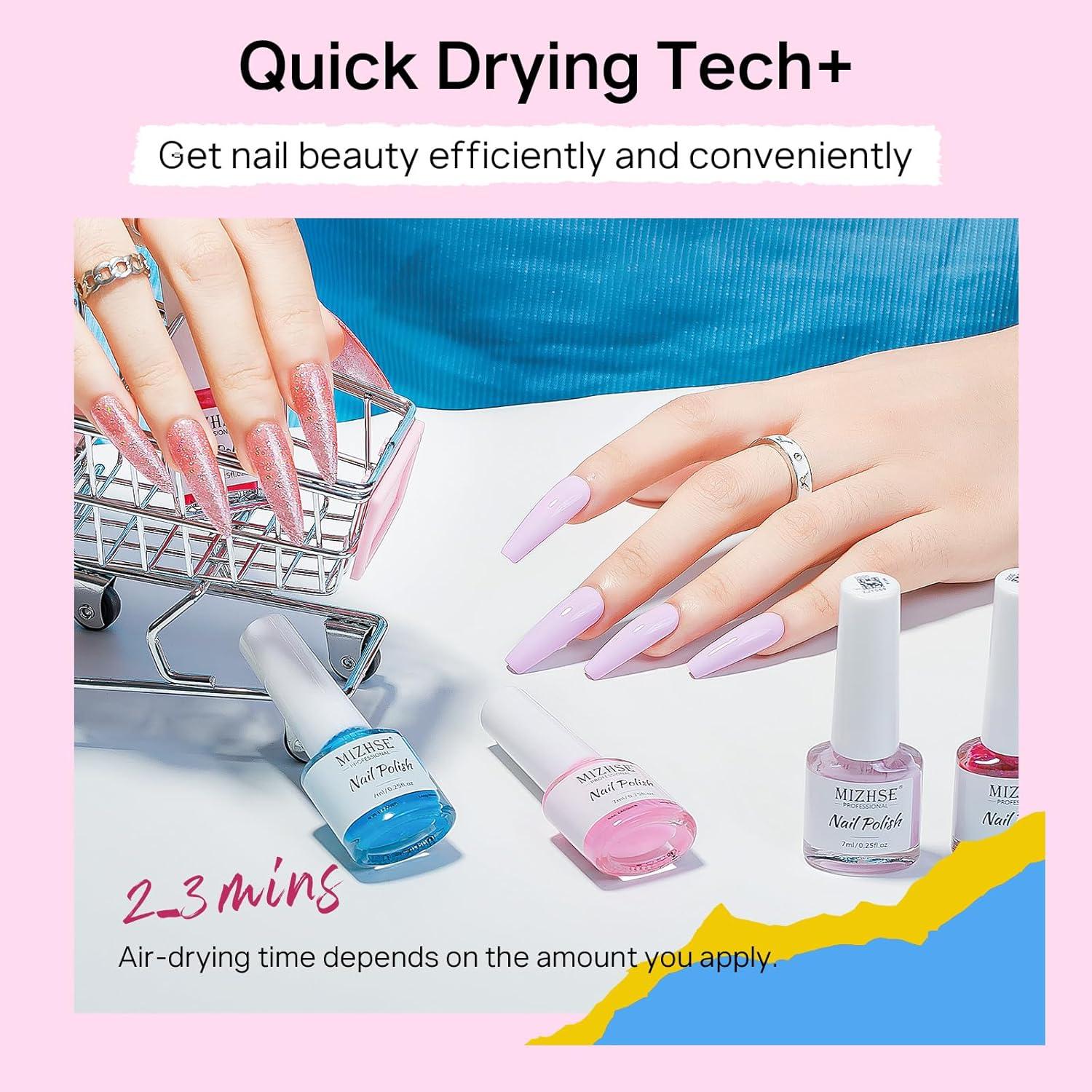 Set de Esmalte de Uñas MIZHSE 24 Colores Secado Rápido