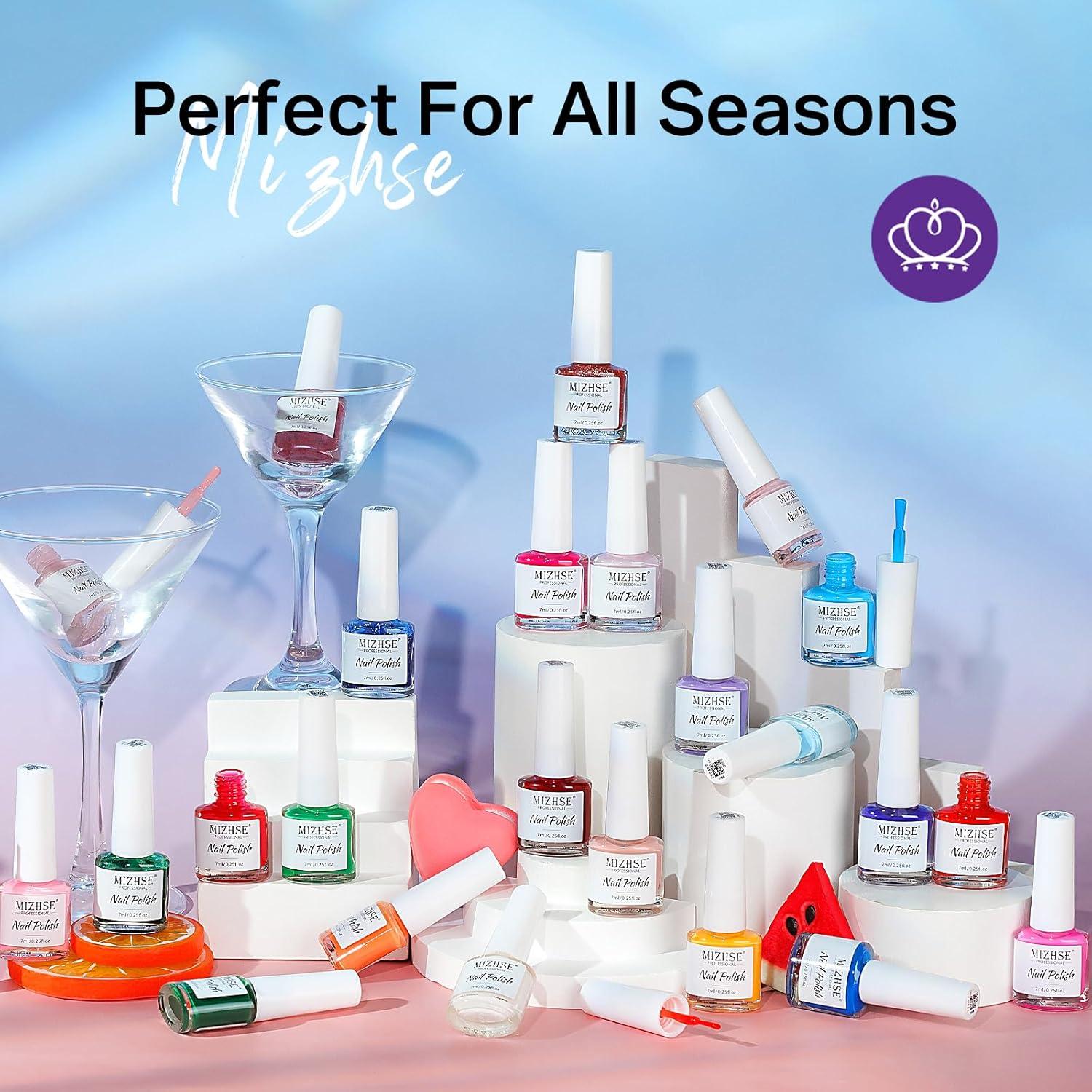 Set de Esmalte de Uñas MIZHSE 24 Colores Secado Rápido