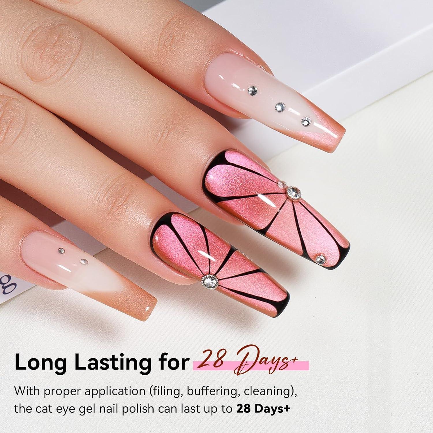 Esmalte de Uñas Gel Ojo de Gato Makartt 10ml Rojo Granada