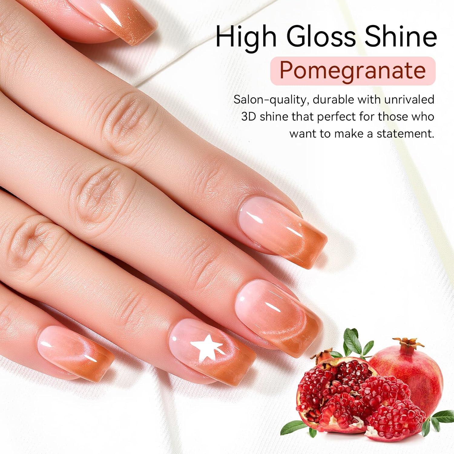 Esmalte de Uñas Gel Ojo de Gato Makartt 10ml Rojo Granada