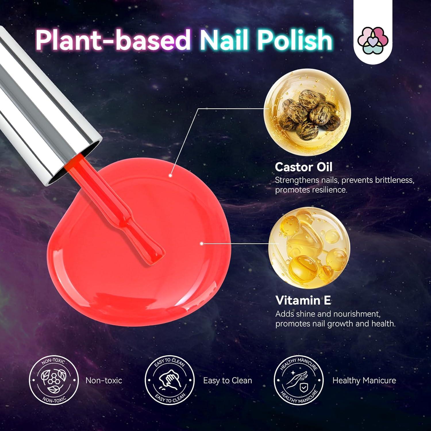 Set de Esmalte de Uñas Brilla en la Oscuridad SAVILAND 14 Piezas