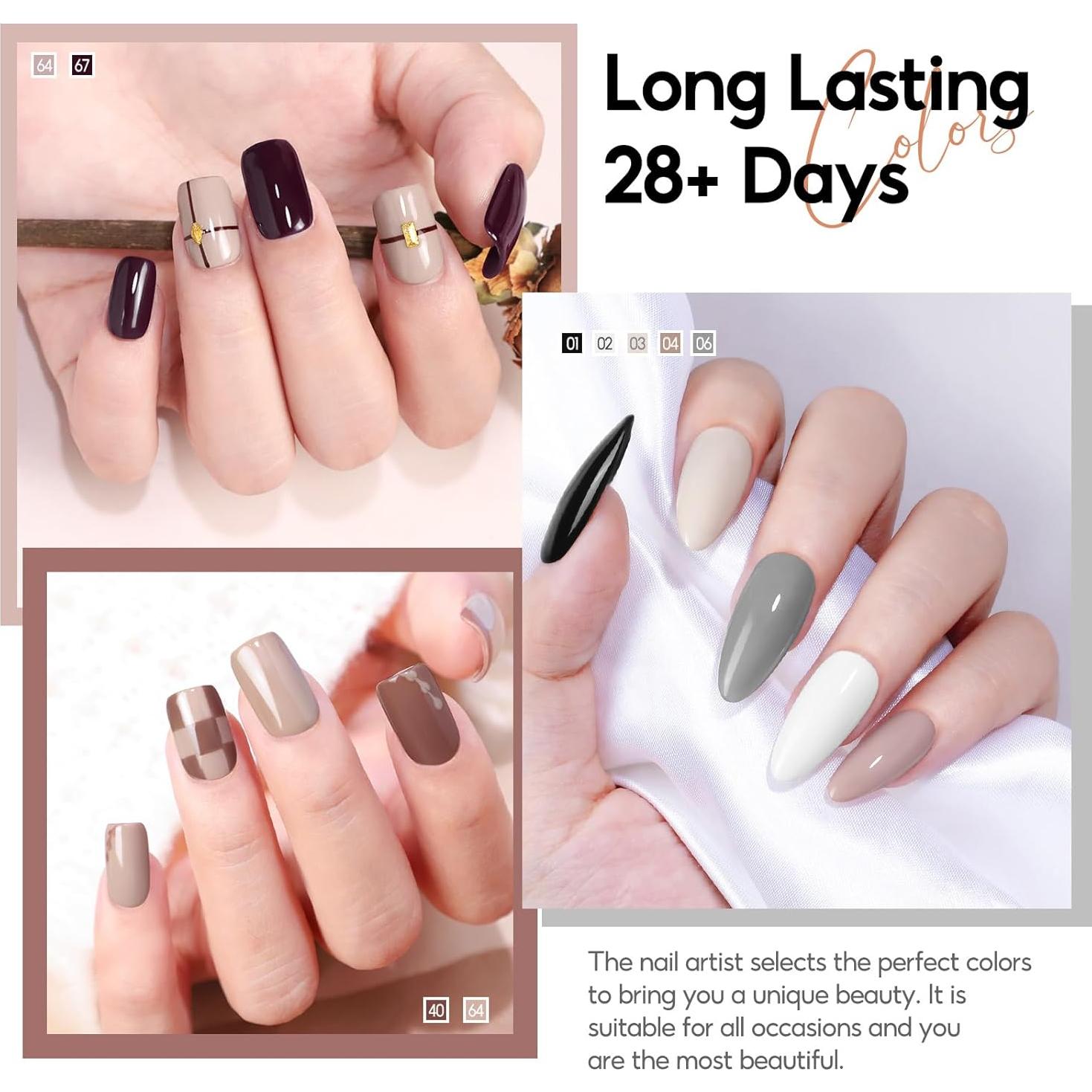 Kit de Esmalte de Uñas en Gel PEACECOLOR 26 Pcs 20 Colores Otoño