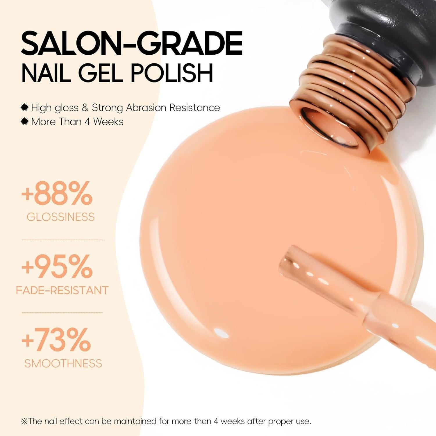 Kit de Esmalte de Uñas en Gel PEACECOLOR 26 Pcs 20 Colores Otoño