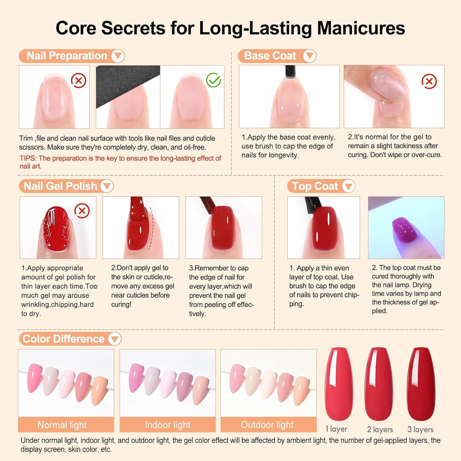 Kit de Esmalte de Uñas en Gel PEACECOLOR 26 Pcs 20 Colores Otoño