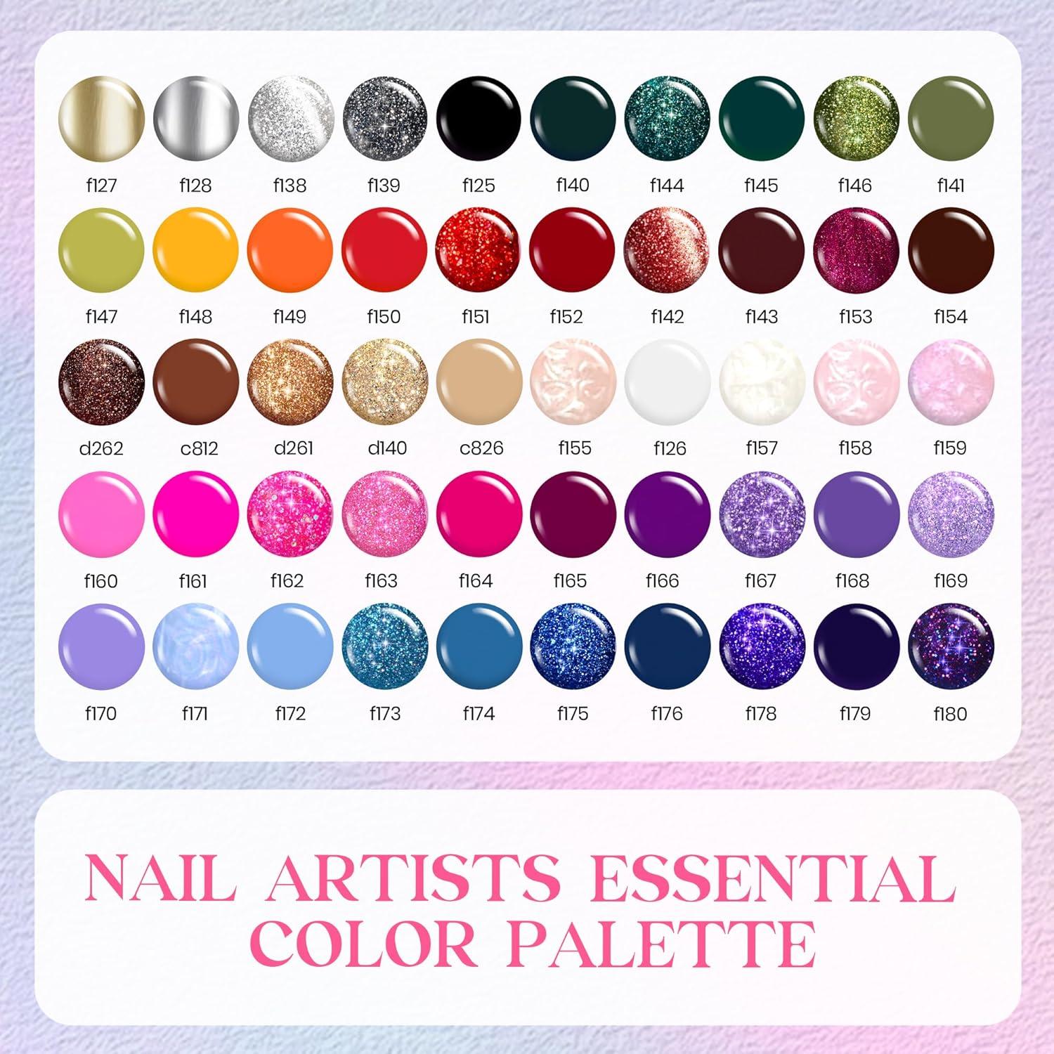 Set de Esmalte de Uñas Gel Liner 50 Colores Beetles