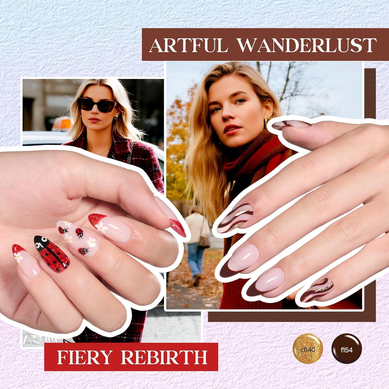 Set de Esmalte de Uñas Gel Liner 50 Colores Beetles