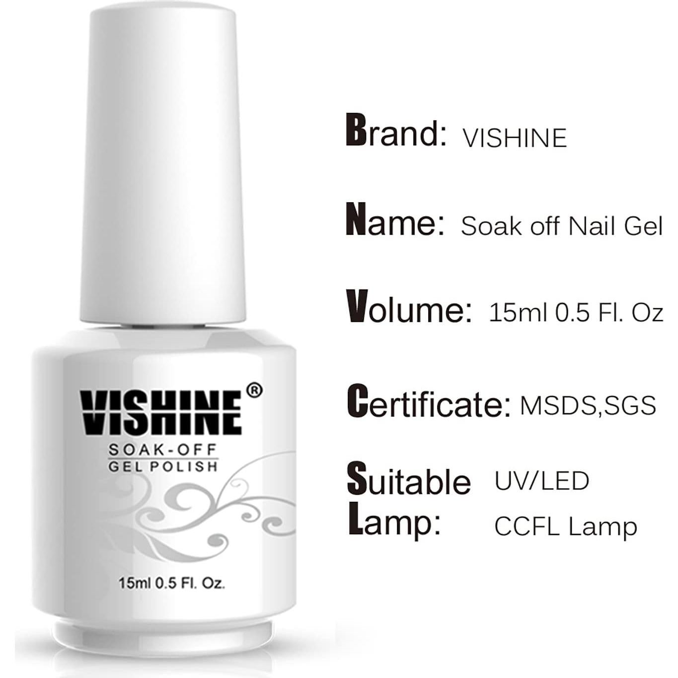 Esmalte de Uñas en Gel Vishine 15ml Naranja Oscuro #927
