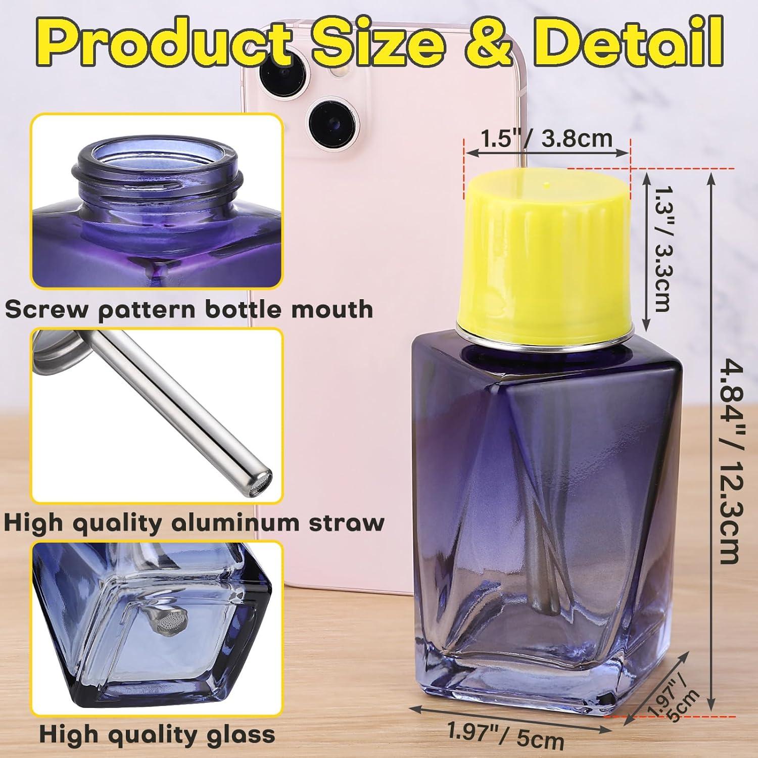 Dispensador de quitaesmalte Noverlife 120ml vidrio azul