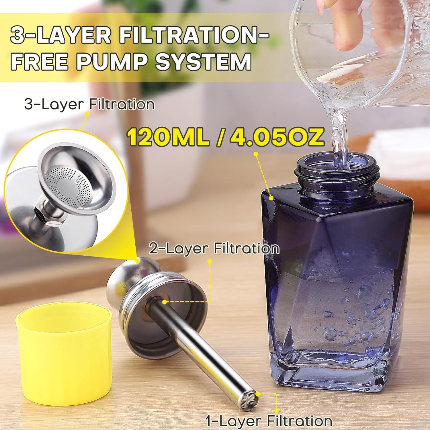 Dispensador de quitaesmalte Noverlife 120ml vidrio azul