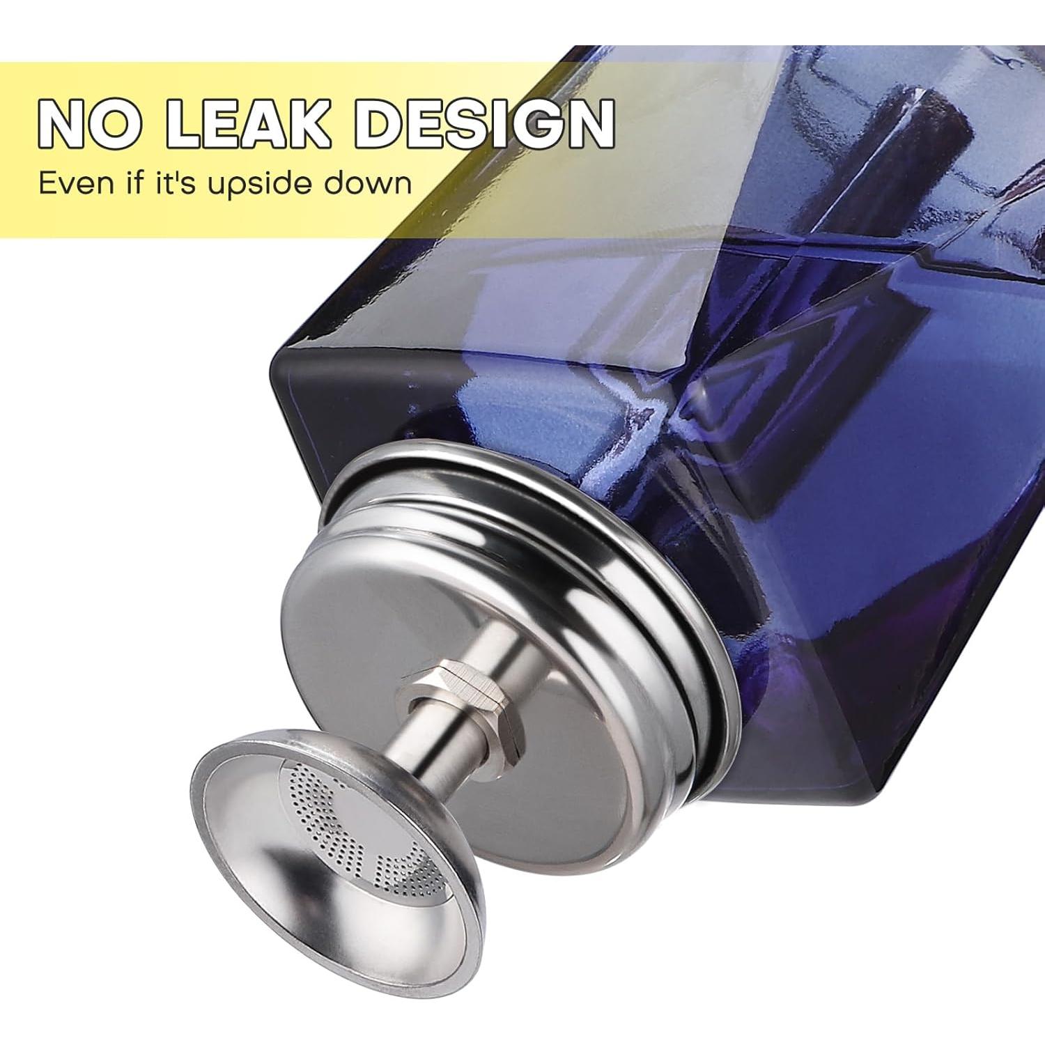 Dispensador de quitaesmalte Noverlife 120ml vidrio azul