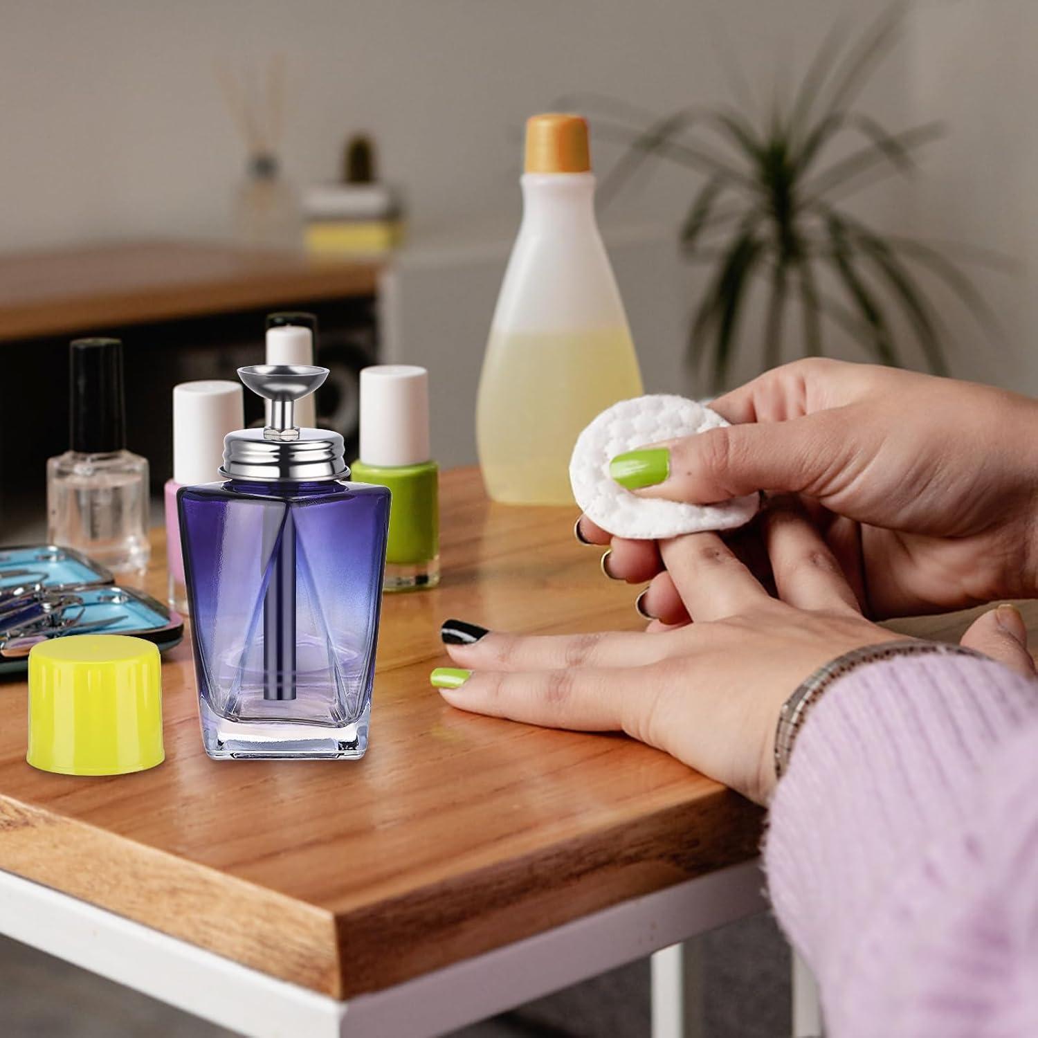 Dispensador de quitaesmalte Noverlife 120ml vidrio azul