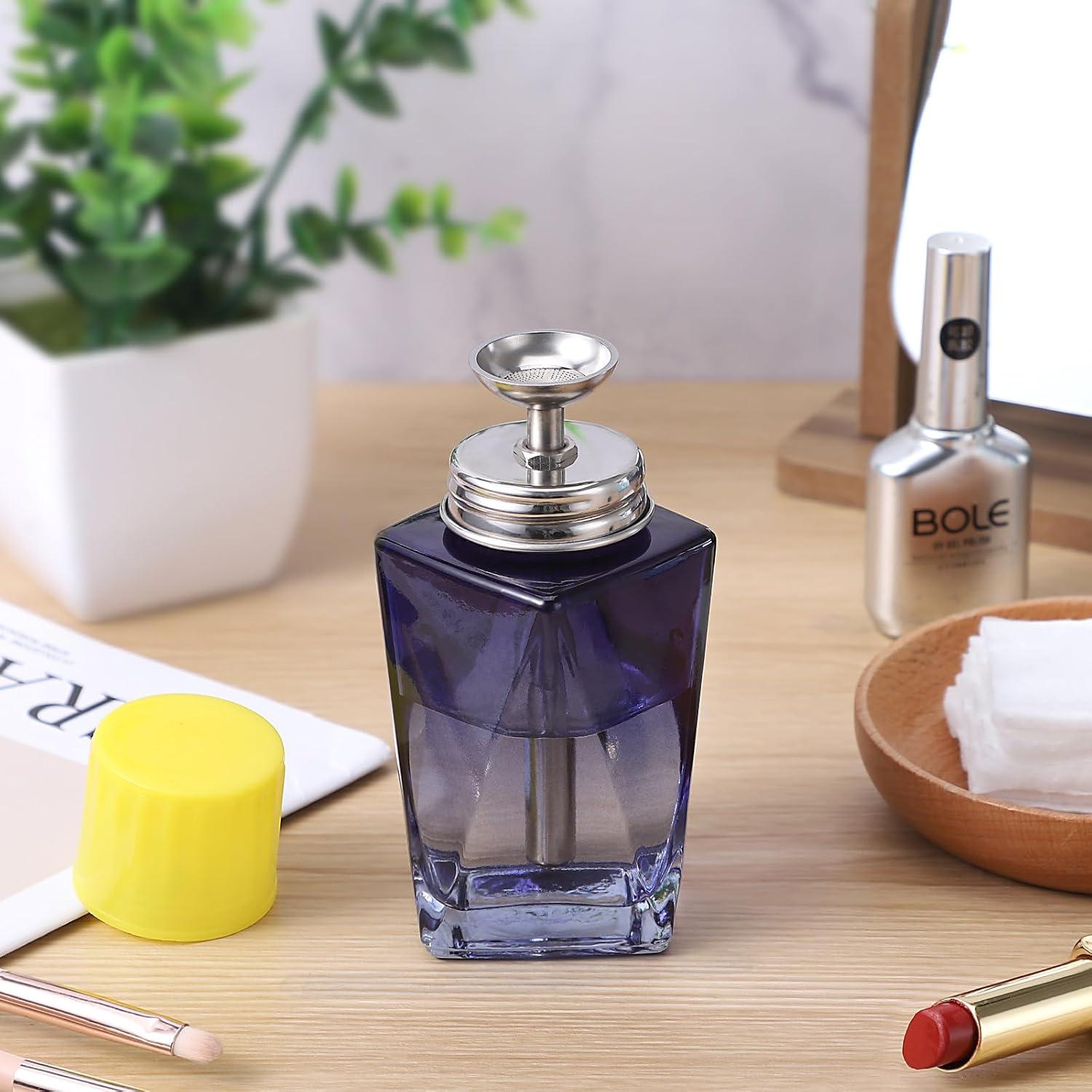 Dispensador de quitaesmalte Noverlife 120ml vidrio azul