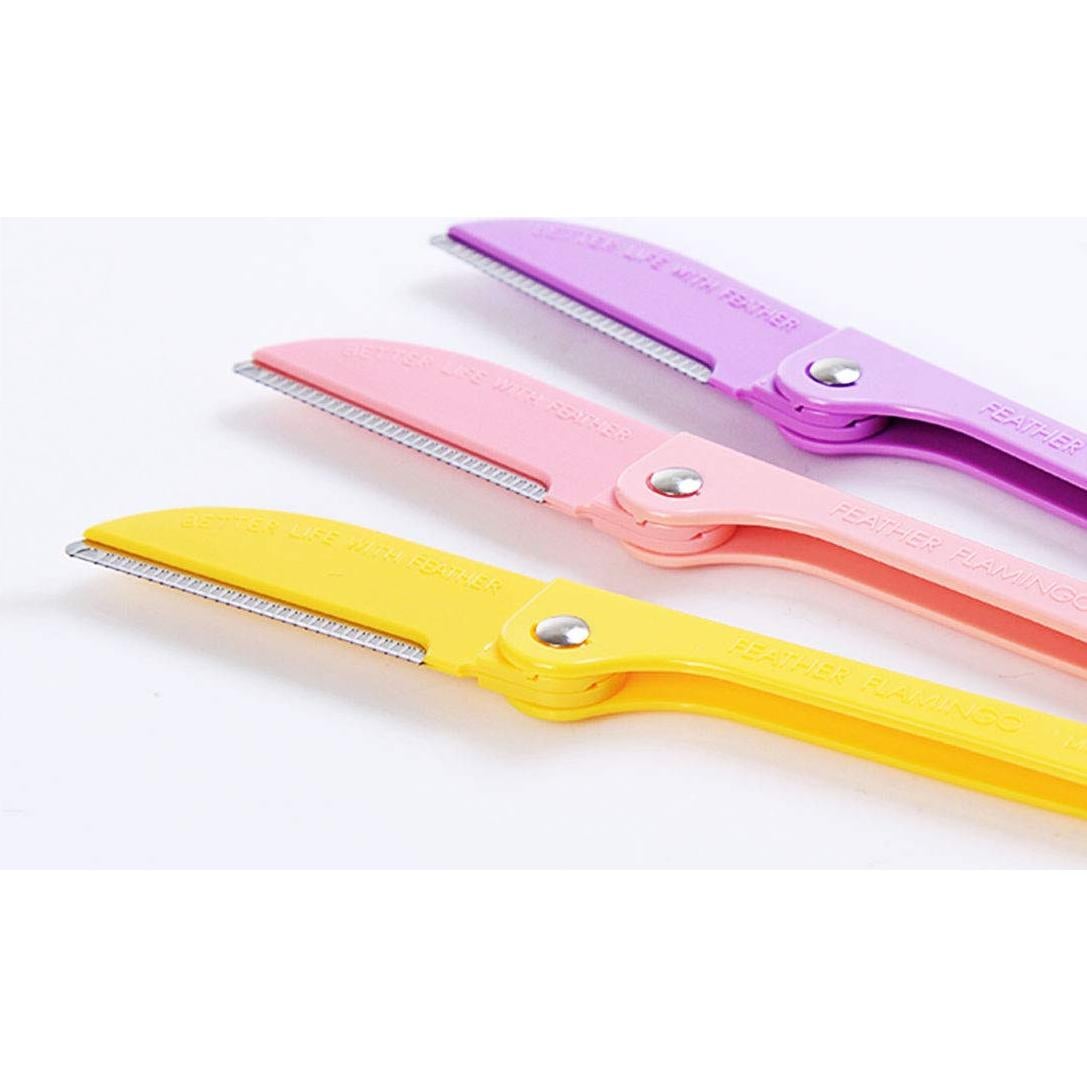 Rasuradora de Cejas Limo 3 Pcs - Morado, Amarillo, Rosa