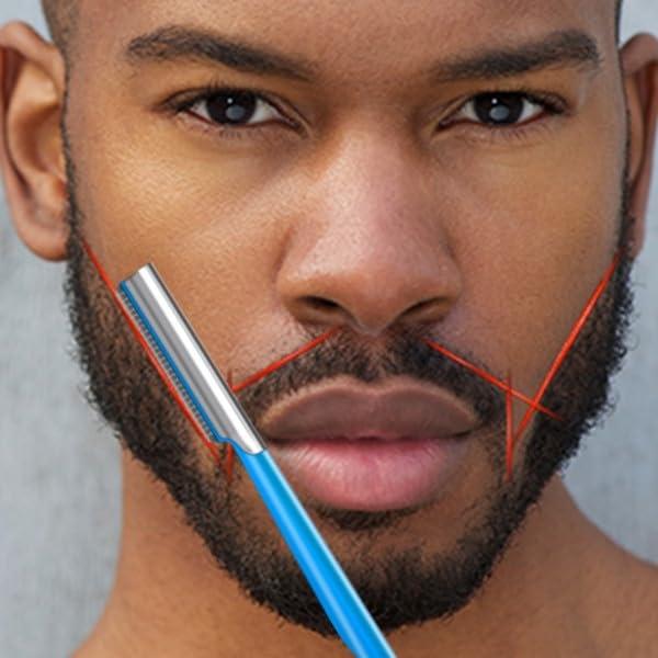 Cuchilla Recta de Afeitado Vertex para Barba y Bigote - Acero Inoxidable