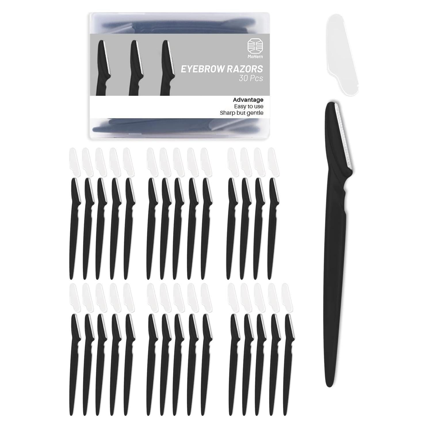 Afeitadora de Dermaplanado MoHern 30 Piezas Negra Multifuncional