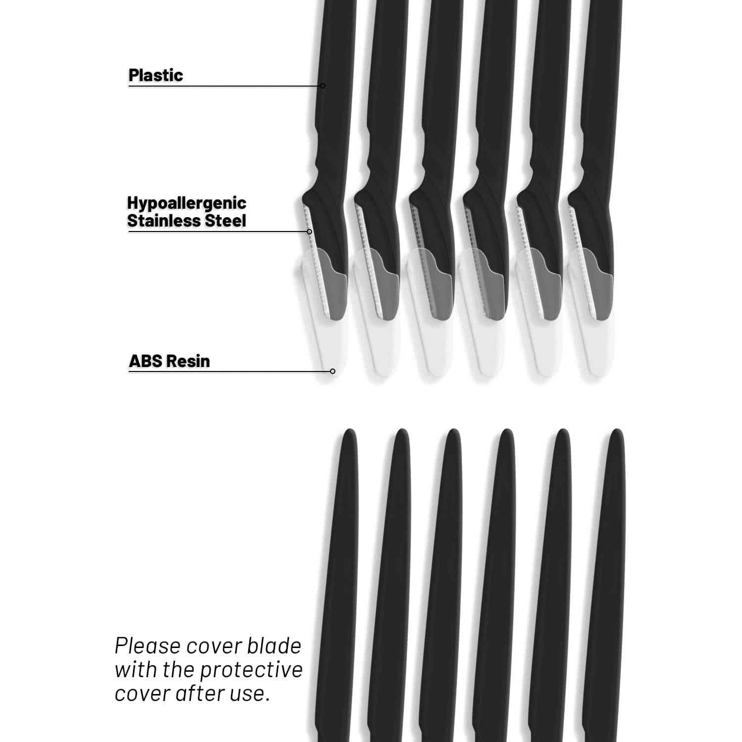 Afeitadora de Dermaplanado MoHern 30 Piezas Negra Multifuncional