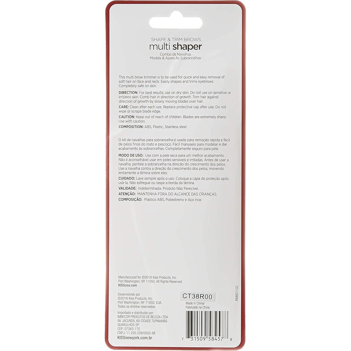 Recortador de Cejas Multifuncional Kiss Shape & Trim 5cm