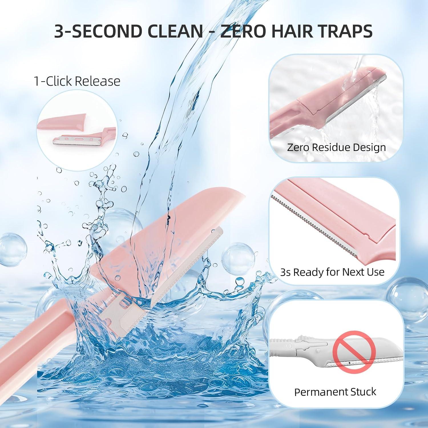 Rasuradora Dermaplane Bedace para Mujeres - 6 Piezas, Facial y Cejas