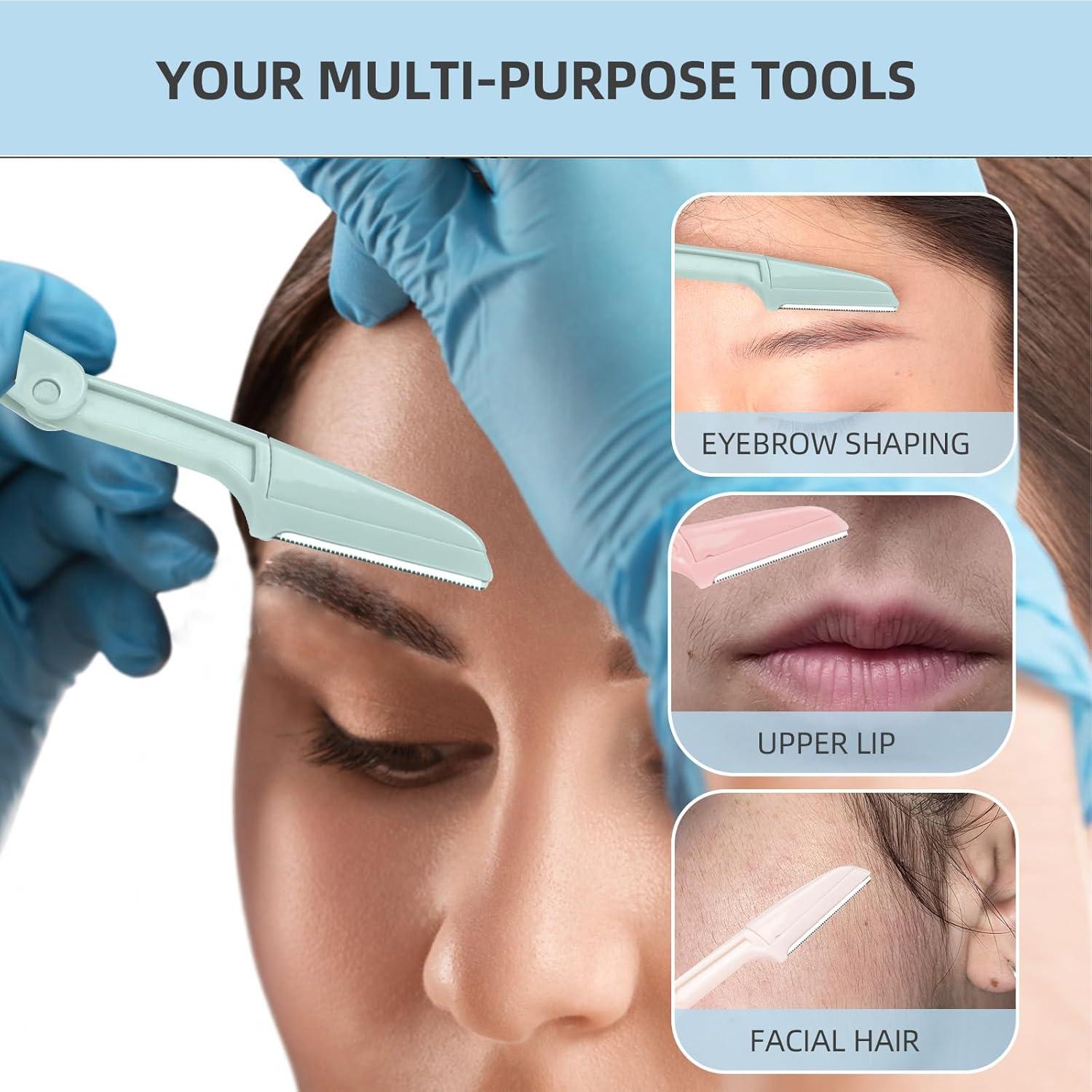 Rasuradora Dermaplane Bedace para Mujeres - 6 Piezas, Facial y Cejas