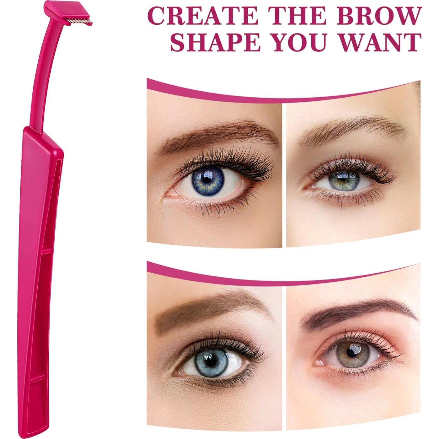6 Cuchillas de Acero Inoxidable Beavorty para Cejas y Vello Facial