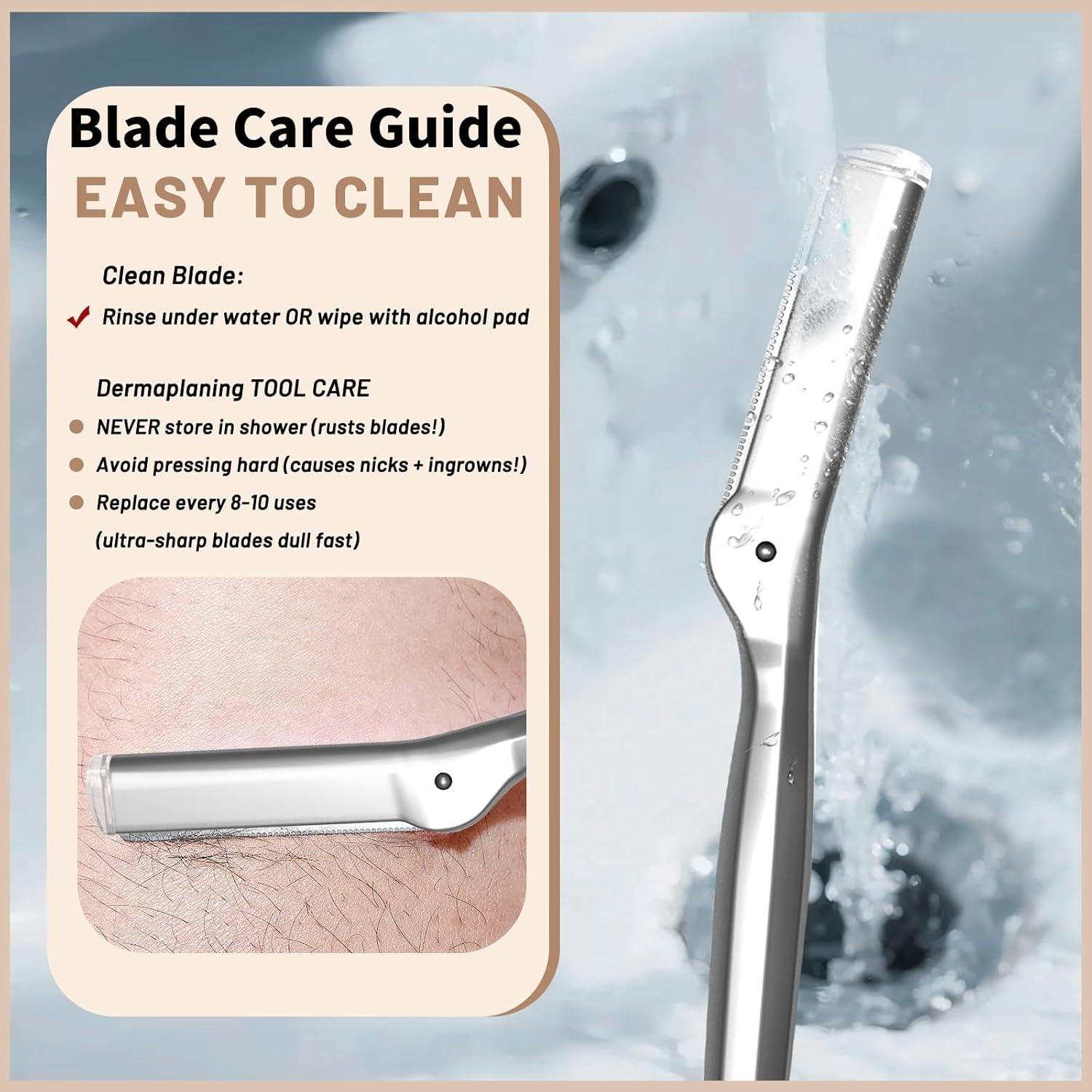 20 Cuchillas de Cejas LuottsCare para Dermaplaning Mujeres