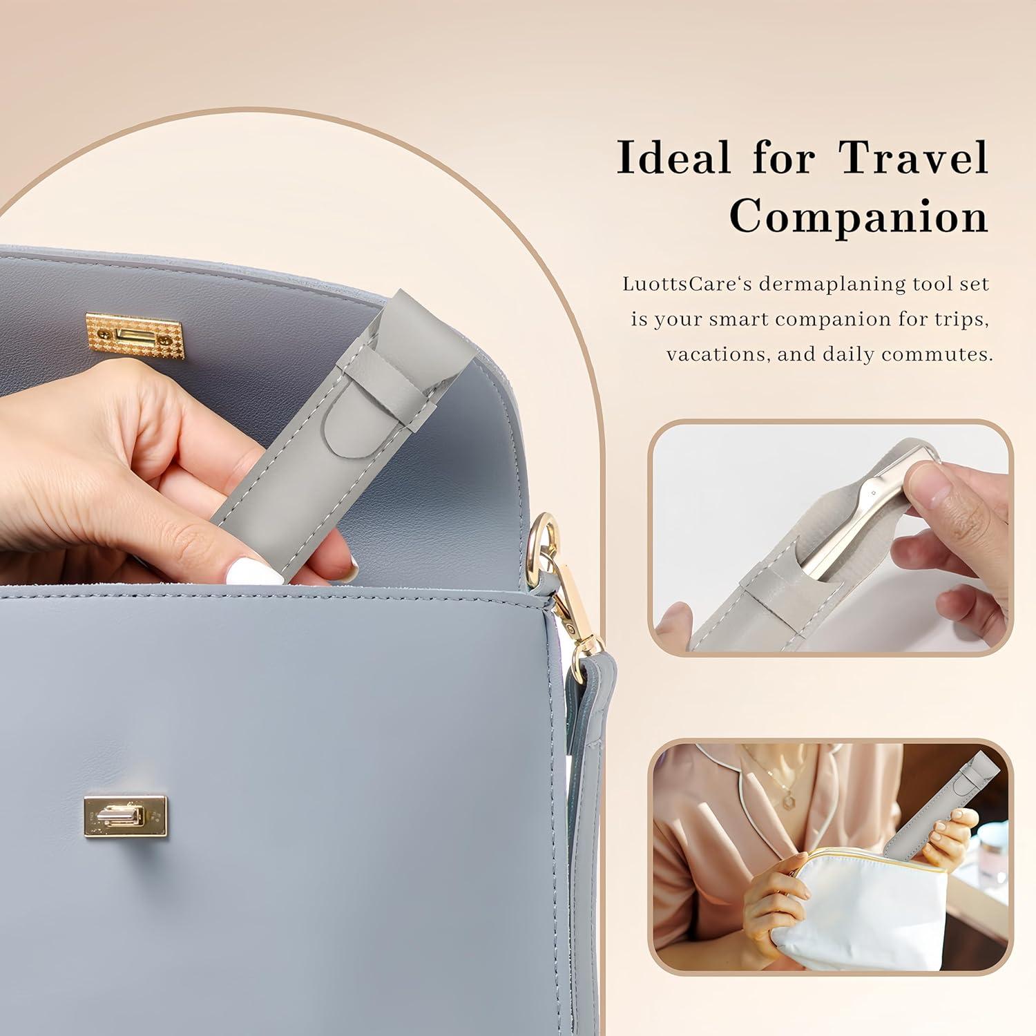 Rasuradora de Cejas LuottsCare con 10 Cuchillas y Funda