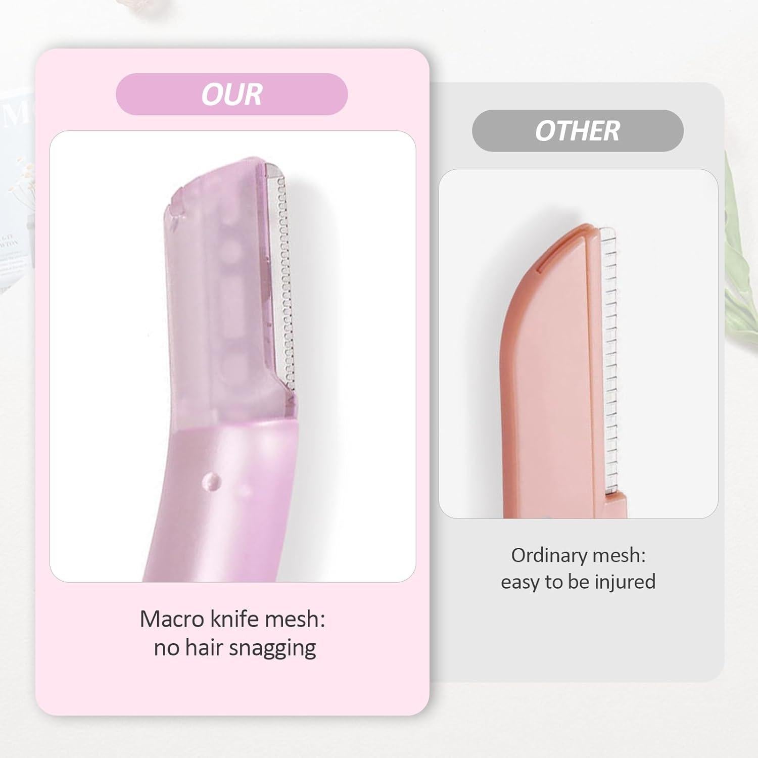 Afeitadora Facial para Mujeres Wanheart - 3 Recortadores de Cejas