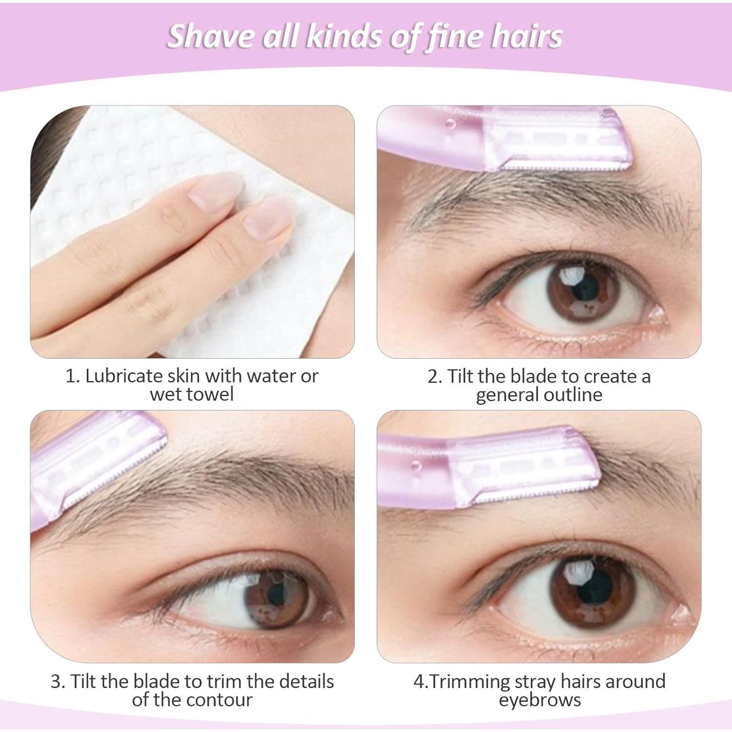 Afeitadora Facial para Mujeres Wanheart - 3 Recortadores de Cejas