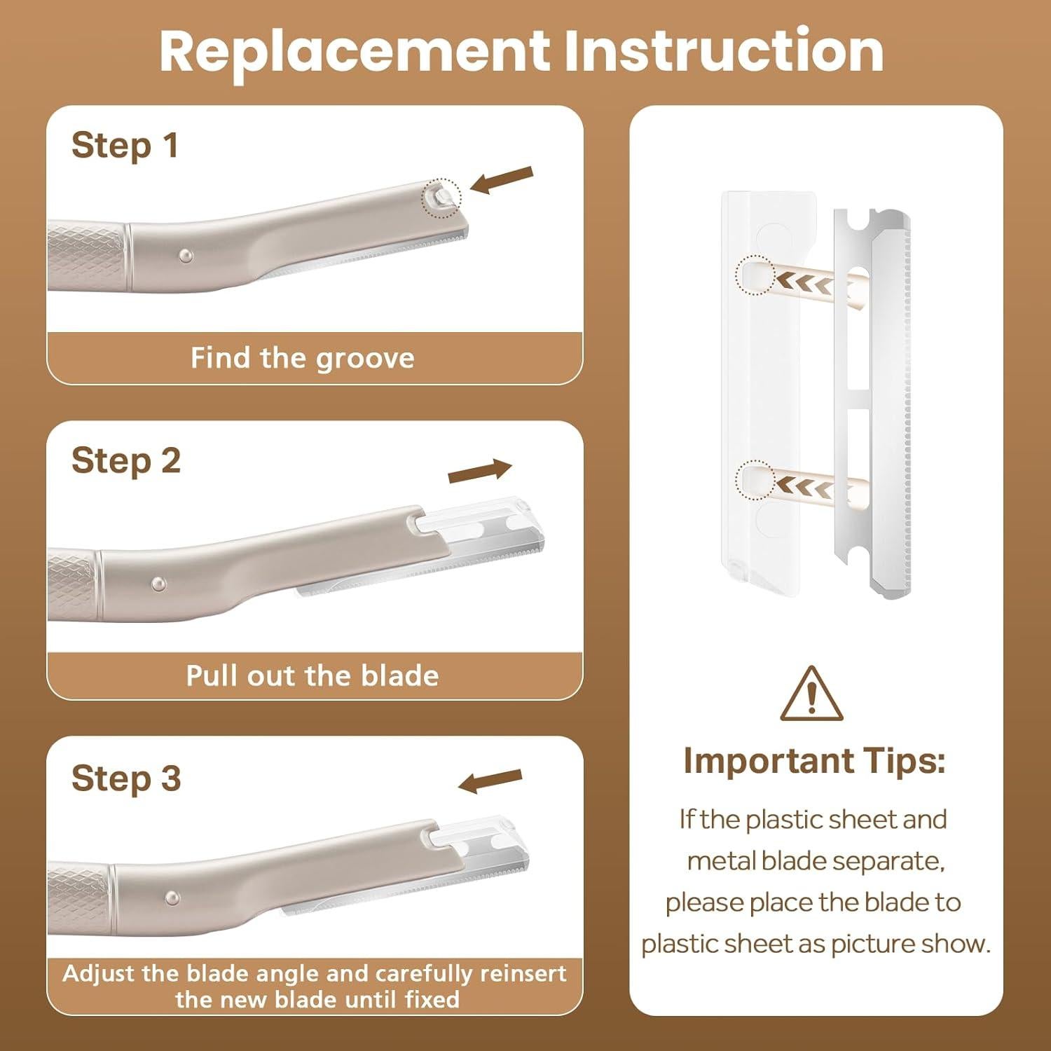 Afeitadora Facial COSYLIFE con 10 Cuchillas Reemplazables