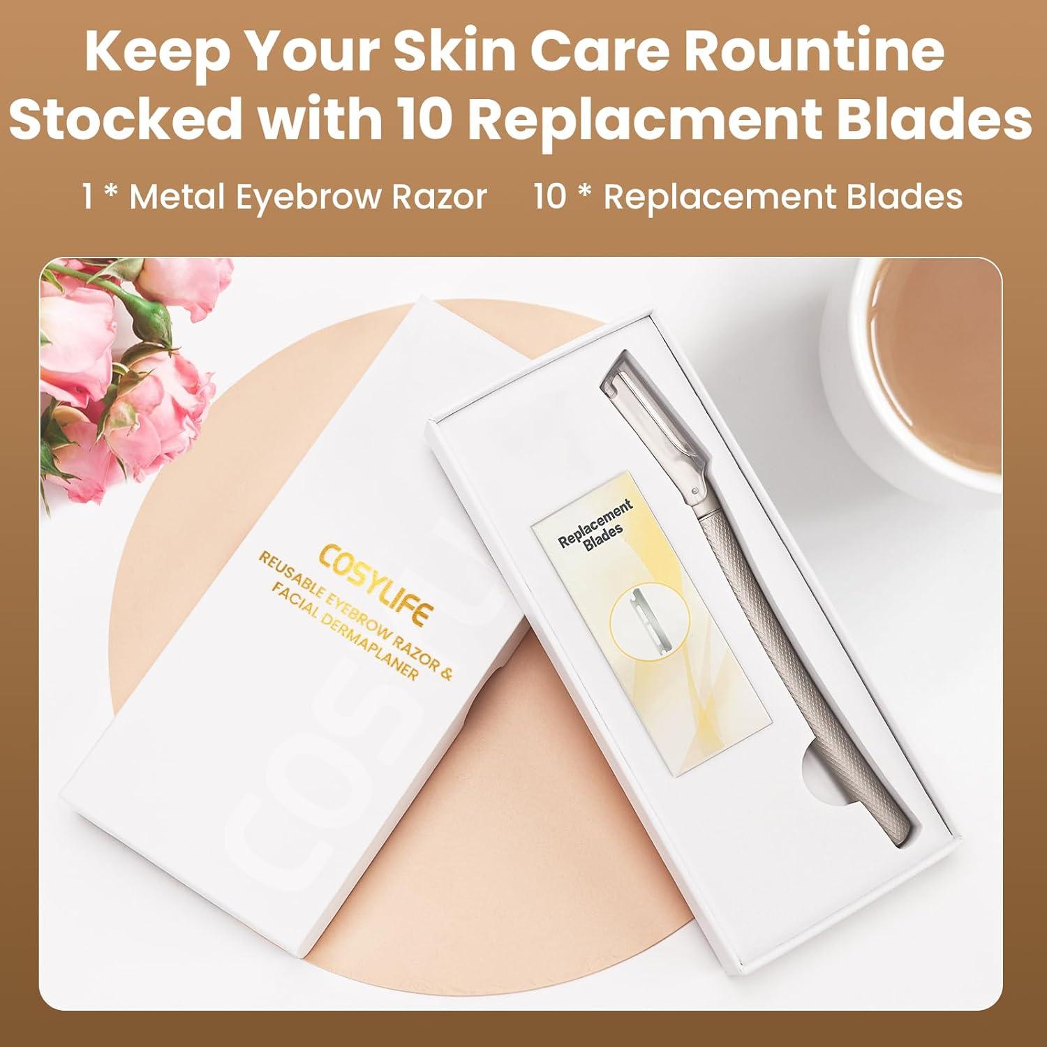 Afeitadora Facial COSYLIFE con 10 Cuchillas Reemplazables