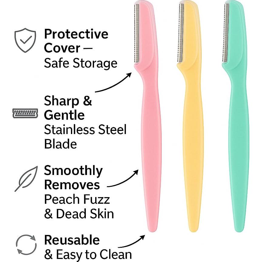 Rasuradora Dermaplane Magic Gold para Mujeres - Vello Facial y Cejas