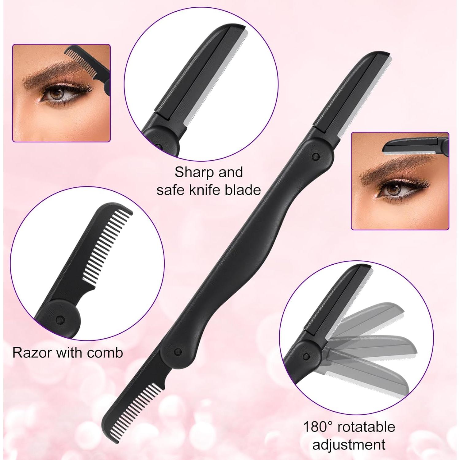 Set de Cuidado de Cejas 5-en-1 Vin Beauty - Rasuradora, Tijeras, Pinzas