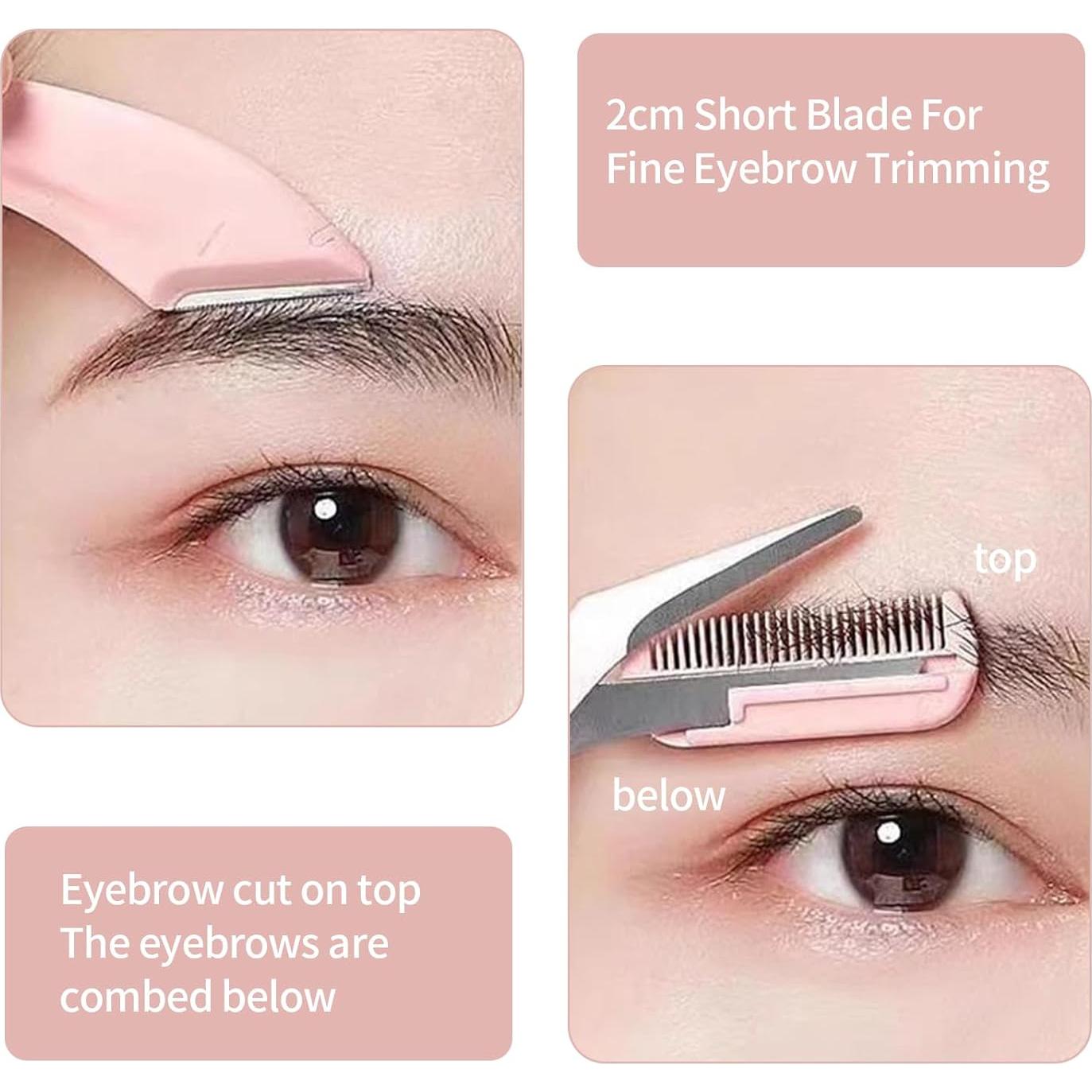 Juego de Recortador de Cejas MSQ Acero Inoxidable 2 Piezas