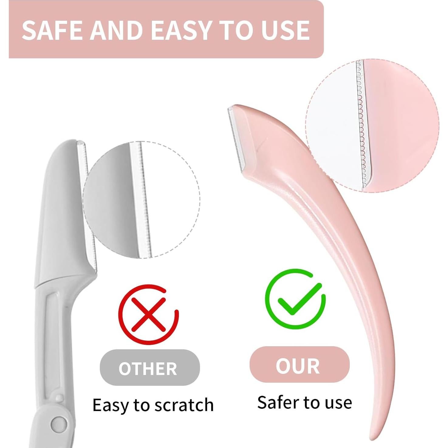 Juego de Recortador de Cejas MSQ Acero Inoxidable 2 Piezas