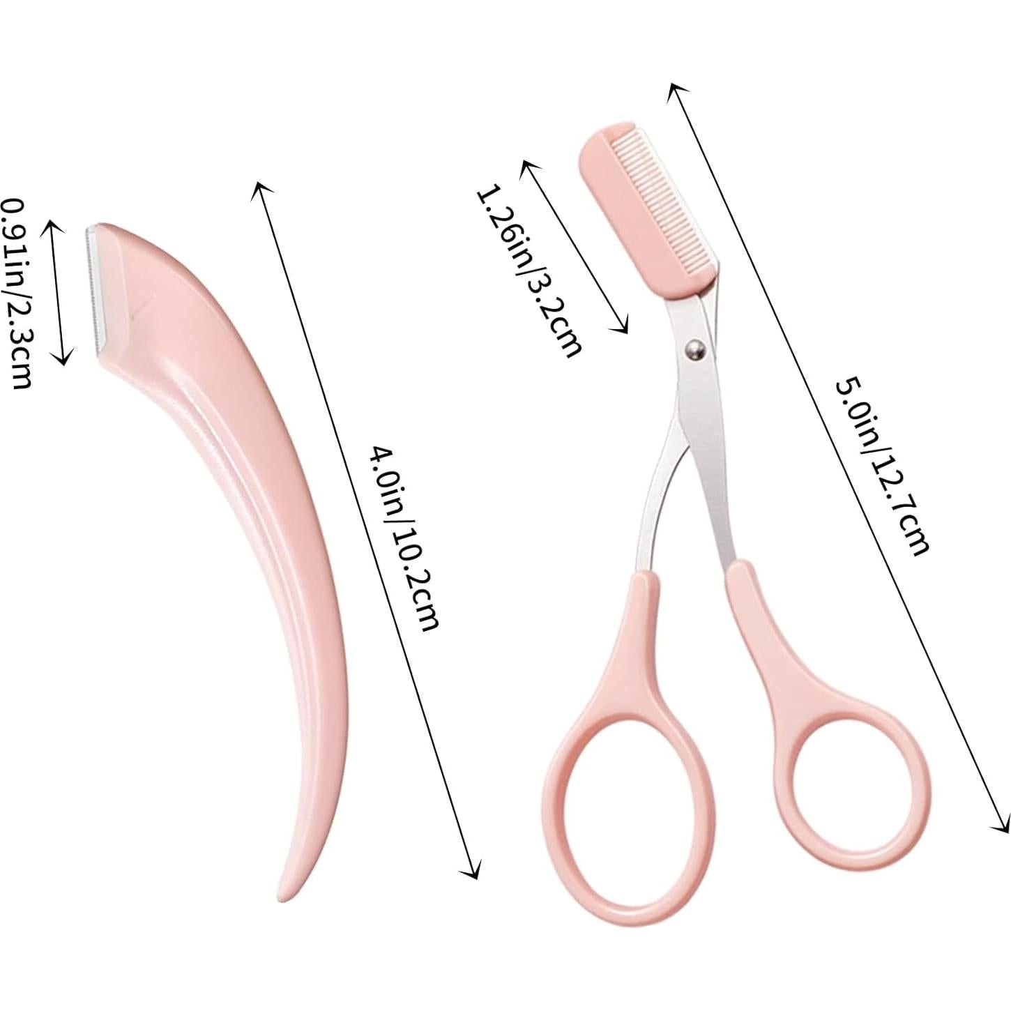 Juego de Recortador de Cejas MSQ Acero Inoxidable 2 Piezas