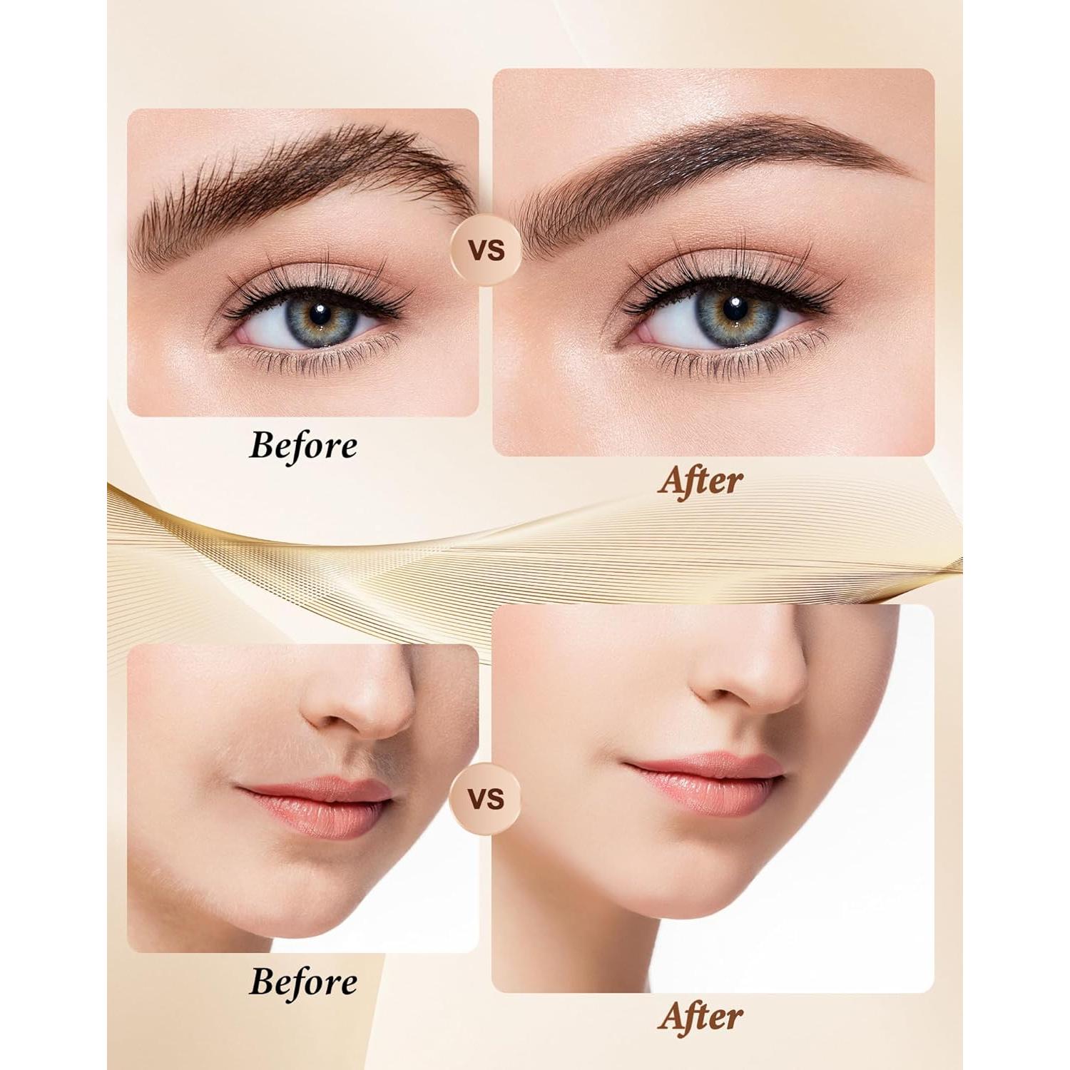 Recortador de Cejas y Vello Facial Bissuuy 2 en 1 Indoloro