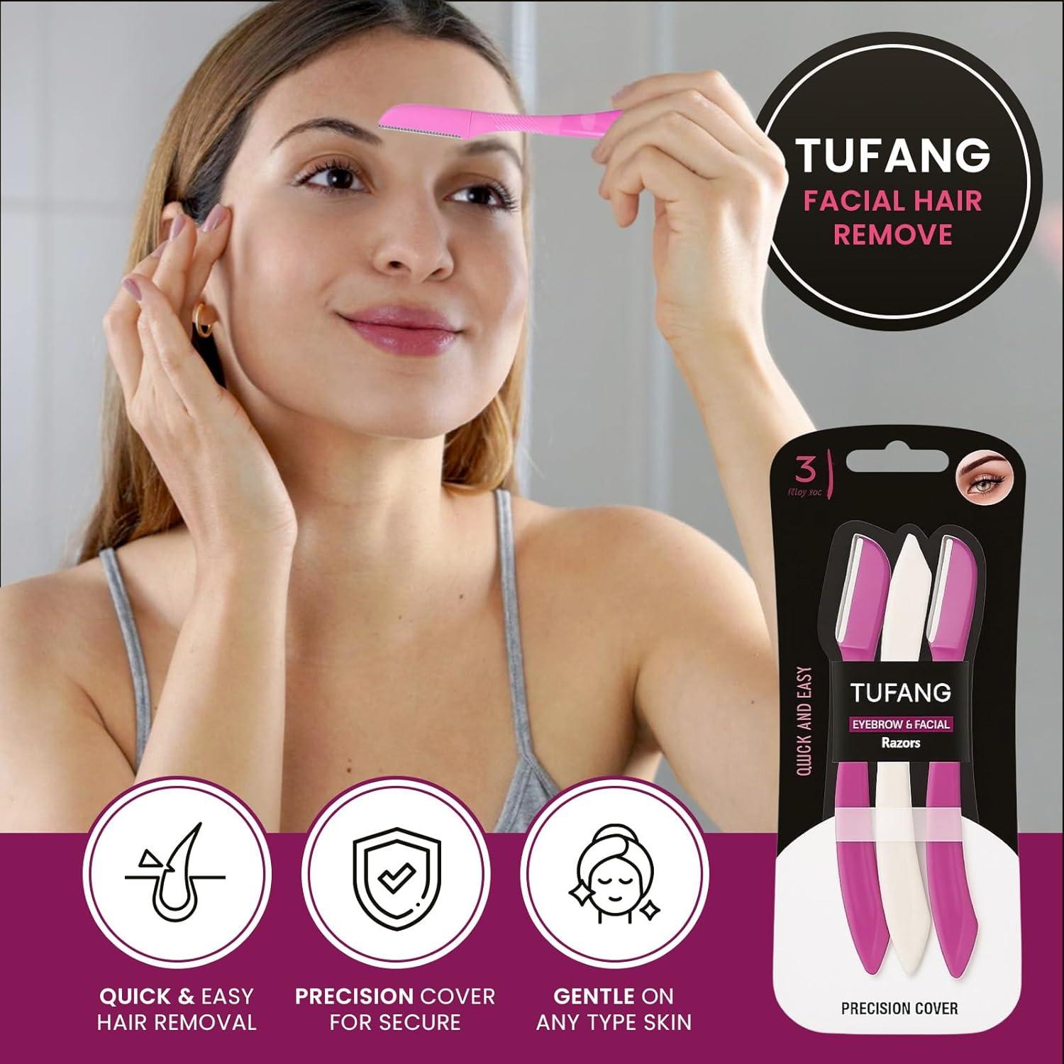 Afeitadoras Faciales Tufang 3pcs para Mujeres - Cuchillas Inox