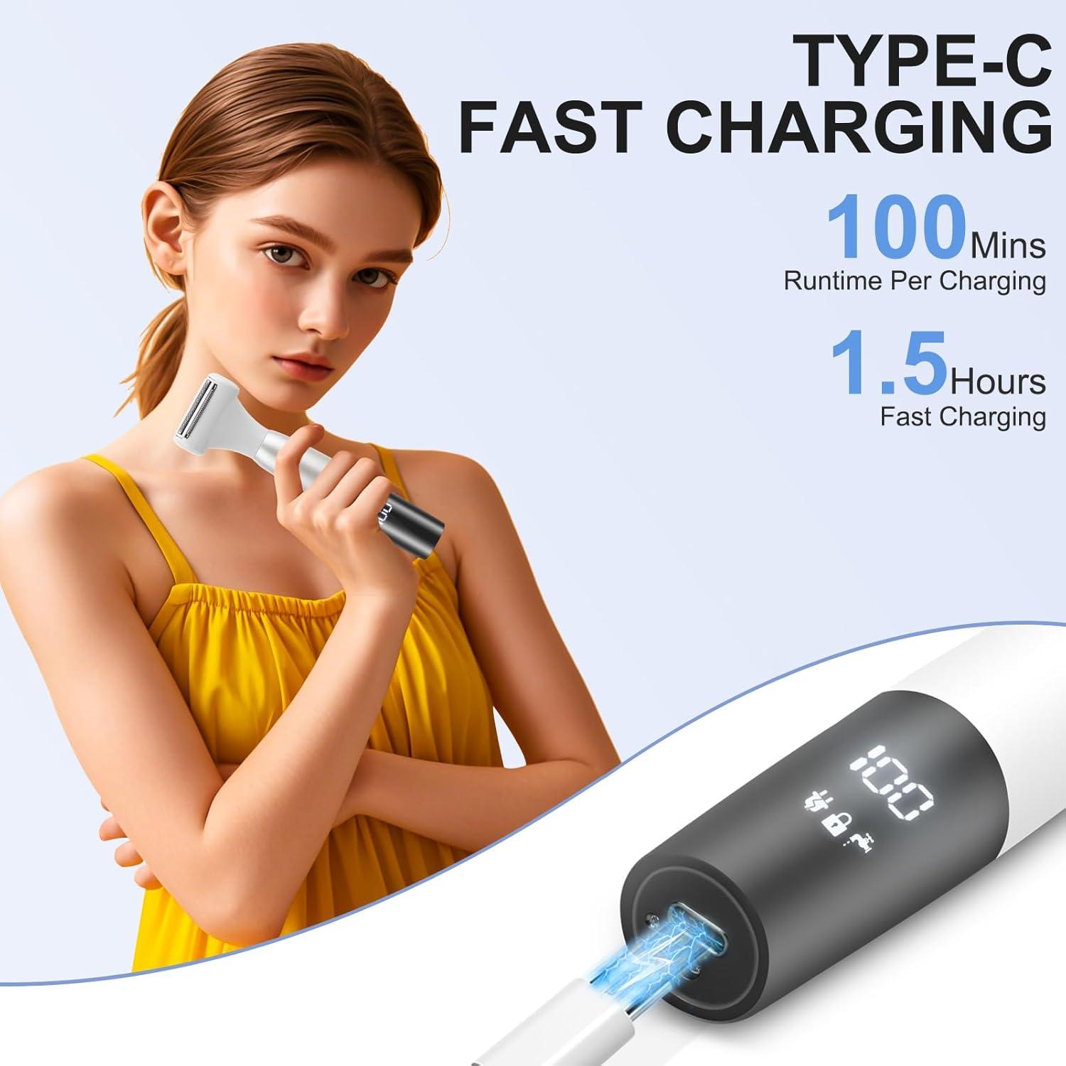 Recortadora de Bikini 5 en 1 Vnina - Afeitadora Eléctrica Recargable