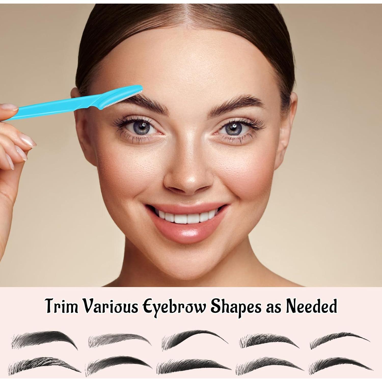 Juego de 30 Navajas de Cejas JHZMCRX Multicolor para Vello Facial