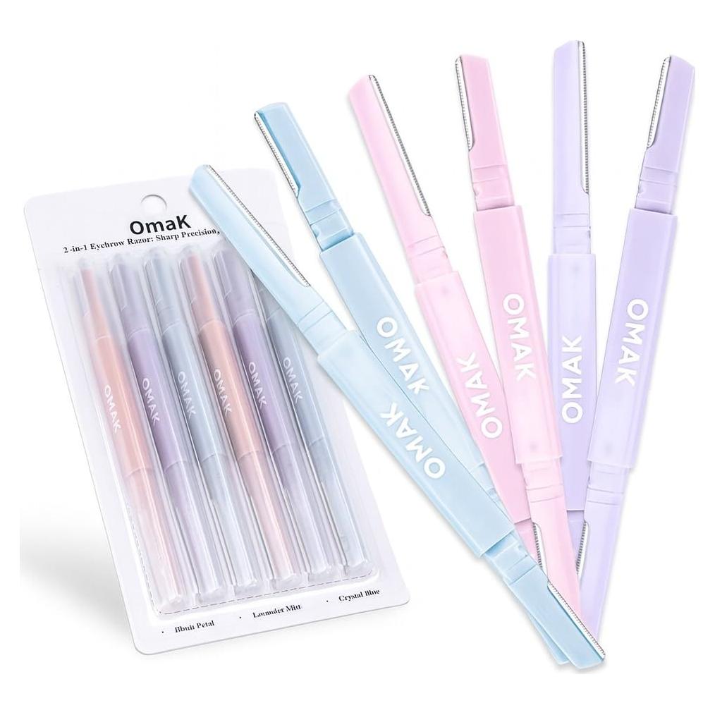 Rasuradora Doble Cara OMAK para Mujeres - 6 Piezas, Acero Inoxidable